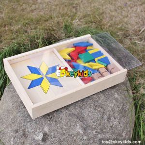2017 Wholesale tank geometry wooden block puzzle W14A161