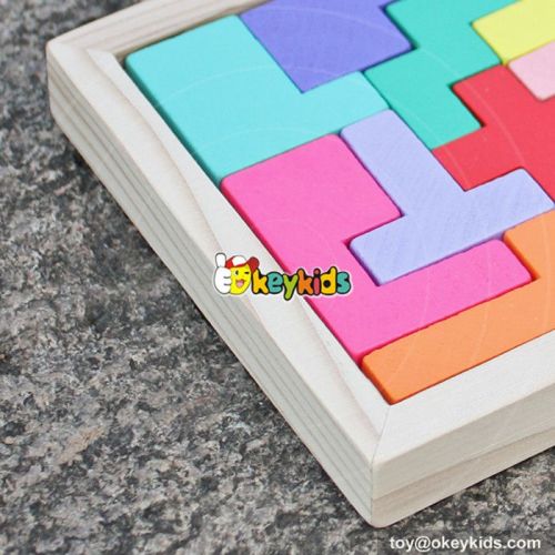 2017 kids funny wooden tetris puzzle best sale children wooden tetris puzzle W14A179