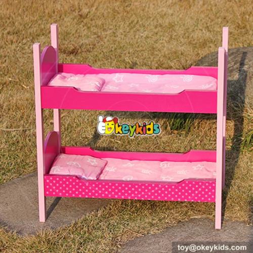 Best design lovely pink kids play wooden 18 inch doll furniture for sale W06B024