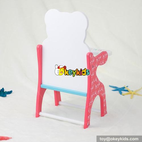 Best design cartoon children furniture toys wooden doll high chair for sale W06B031
