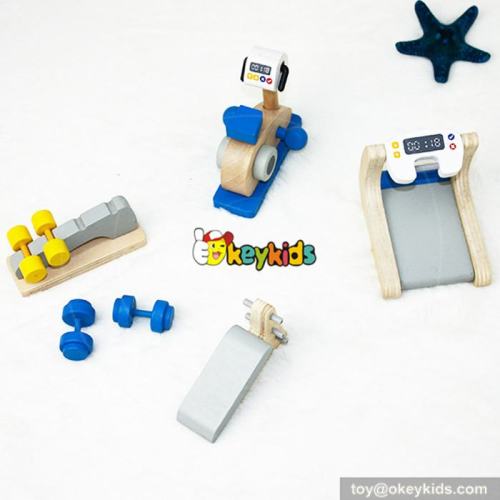 Best doll miniature fitness equipment toy wooden dollhouse accessories for sale W06B033
