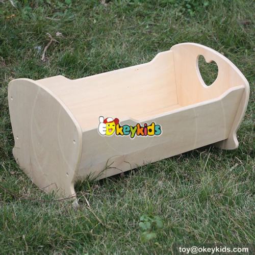Best doll miniature 18 inch furniture toy wooden baby doll crib for sale W06B038