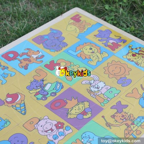 2017 wholesale high quality children wooden puzzle jigsaw W14C241