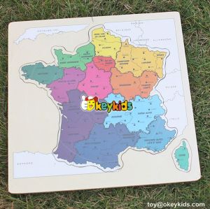 2017 wholesale children wooden world map puzzle W14C242