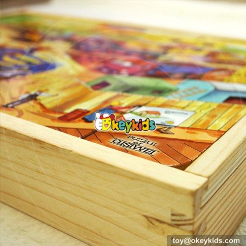 2017 wholesale baby wooden 3d jigsaw puzzle W14C246