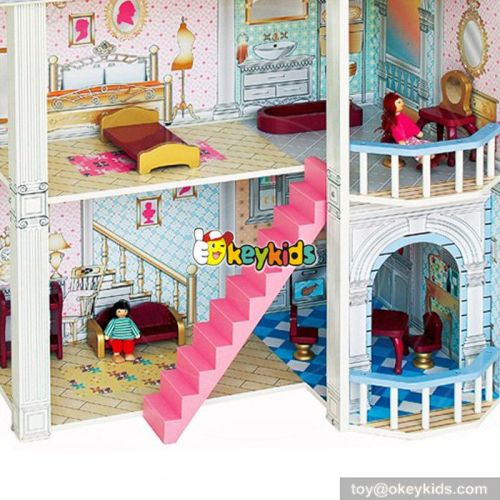 10 Best firls multi-Level wooden diy doll house kits for sale W06A241