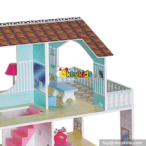 10 Best handmade modern wooden diy dollhouse for girls W06A243