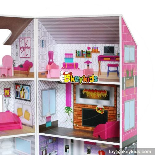 10 Best handmade double sided wooden girls 18 inch doll house with furniture W06A245