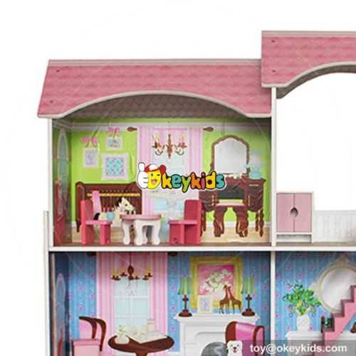 10 Best handmade large wooden girls dollhouse toy for sale W06A248
