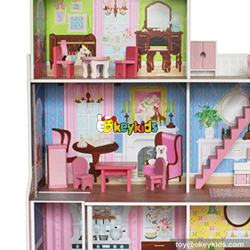 10 Best handmade large wooden girls dollhouse toy for sale W06A248