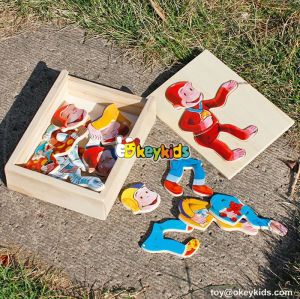 wholesale top fashion 3d wooden games puzzles W14D013