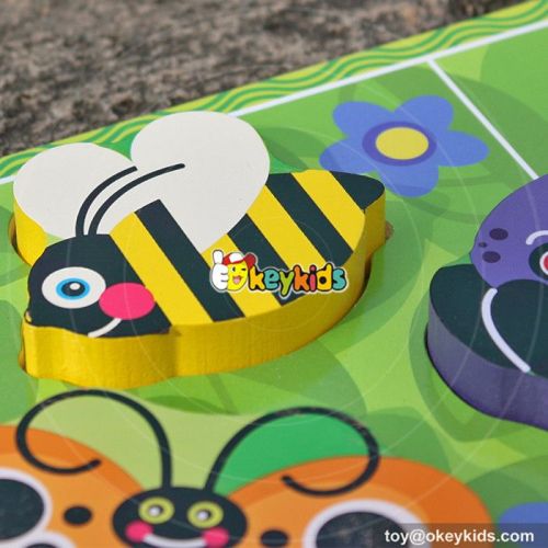 wholesale baby wooden shape games kids identify insect wooden shape games W14D019