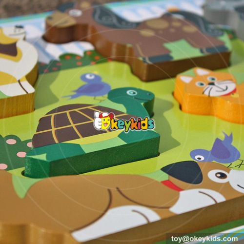 wholesale kids identify animals wooden learning shapes for toddlers W14D021