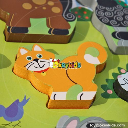 wholesale kids identify animals wooden learning shapes for toddlers W14D021