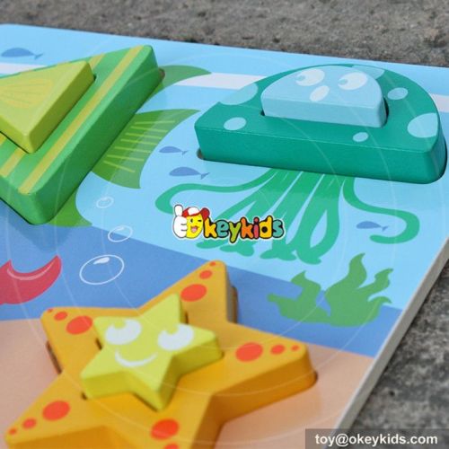 wholesale baby identify sea animals 3d wooden puzzles W14D023