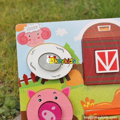 wholesale baby wooden puzzle toy farm animals wooden puzzle toy W14D025