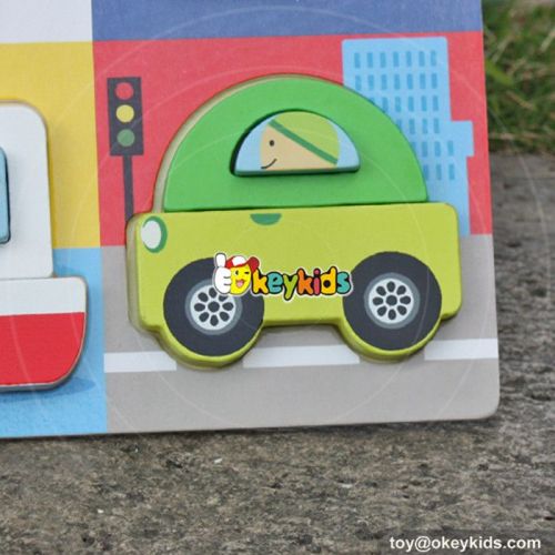 wholesale educational wooden jigsaw puzzle identify transports wooden jigsaw puzzle W14D026