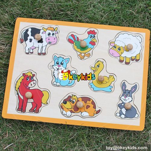 wholesale top fashion wooden animal puzzle intelligence wooden animal puzzle W14M088