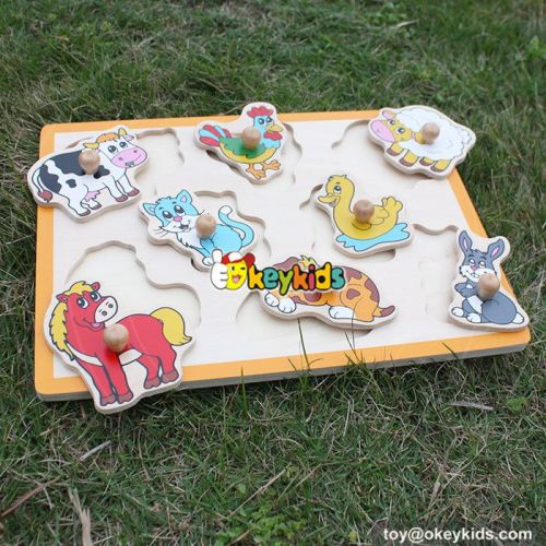 wholesale top fashion wooden animal puzzle intelligence wooden animal puzzle W14M088