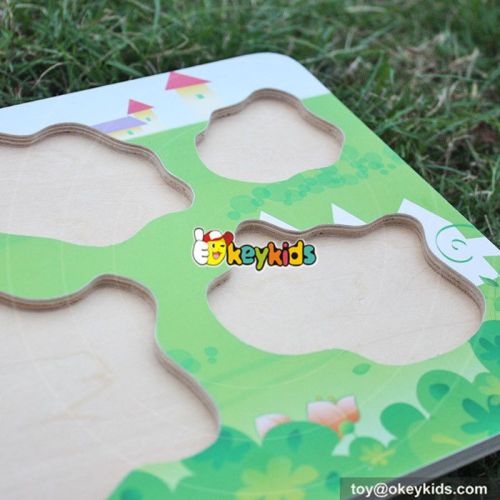 wholesale kids puzzle wooden animal toy high quality baby wooden animal toy W14M094