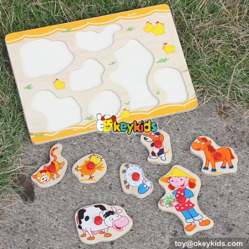 wholesale baby wooden puzzle jigsaw hot sale children wooden puzzle jigsaw W14M086