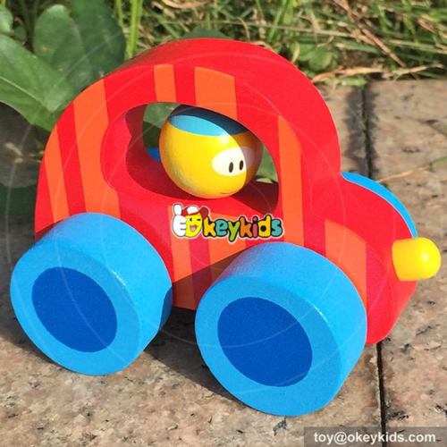 New design cartoon kids wooden car toy for sale W04A200