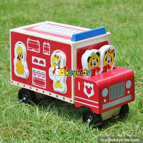 Top fashion cartoon wooden disney toy cars for kids W04A287