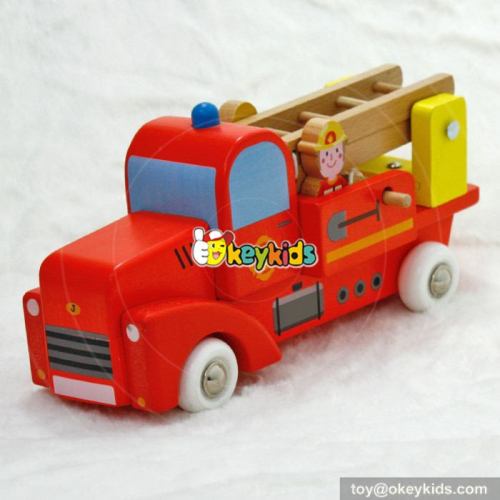 Top 10 wholesale toys mini wooden toy fire trucks for kids W04A289
