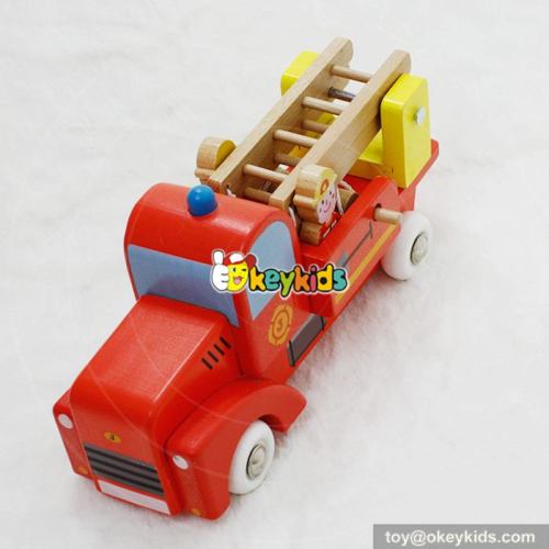Top 10 wholesale toys mini wooden toy fire trucks for kids W04A289