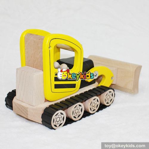 Best construction vehicle toy kids outdoor wooden toy bulldozer for sale W04A292