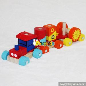 Best design classic wooden toddler toy stacking train for sale W04A295