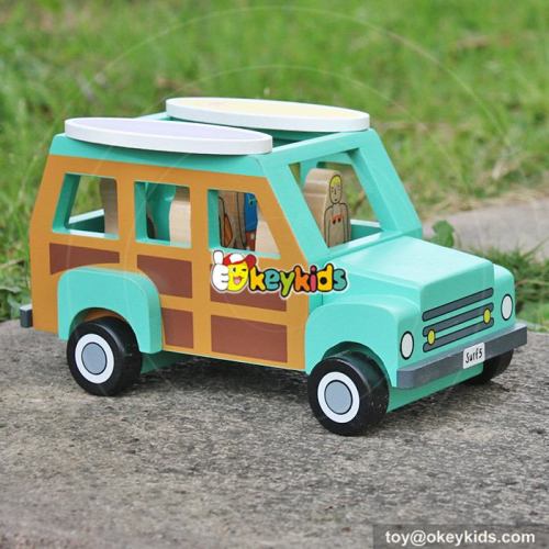 Best design dog and four people go surfing wooden toy vehicles for children online W04A314