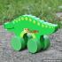 Best design cartoon wooden crocodile car toy for toddlers W04A318