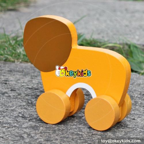 Best design cartoon lion toys wooden car toy for toddlers W04A320