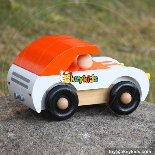 New design children assemble cartoon wooden small toy cars W04A325