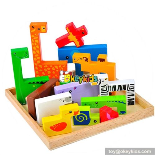 wholesale top fashion children wooden toy puzzle cheap baby wooden toy puzzle W14A109