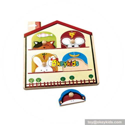 wholesale pretty and colorful wooden jigsaw toy  superior quality wooden jigsaw toy W14A101