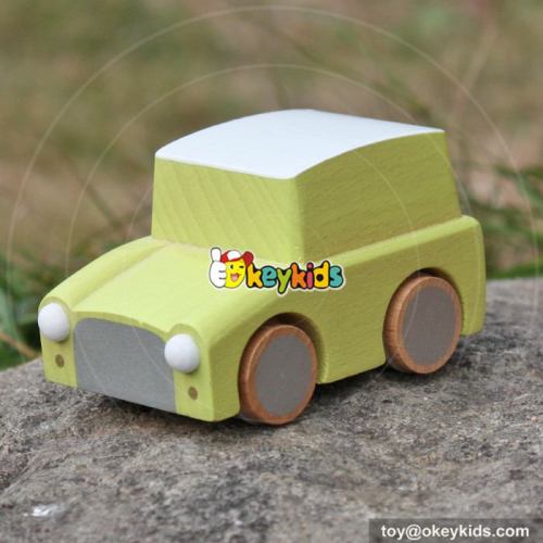 High quality children mini car toys wooden pull back cars W04A330