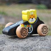 New design cartoon mini car toys wooden toys for toddlers W04A334