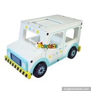 New design funny cartoon mini wooden toy cars for toddlers W04A299