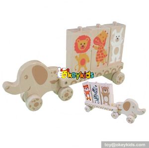 Most popular funny toddlers wooden car transporter toy W04A308