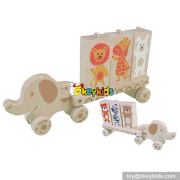 Most popular funny toddlers wooden car transporter toy W04A308