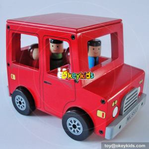 Wholesale cheap small wooden toy bus for kids W04A311