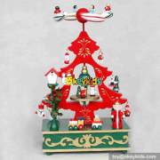 wholesale best kids wooden Santa Claus christmas music boxes for sale W07B012B