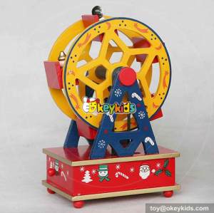 wholesale best design children Christmas gifts waterwheel shape wooden diy music box W07B015A
