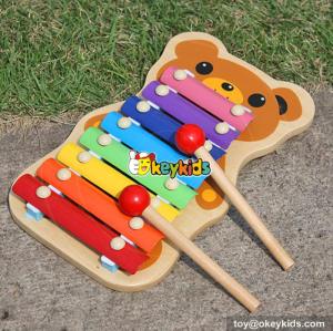 Hand wooden music toy for kids Lovely wooden toy music for children Music instrument set cute wooden xylophone toy W07C036