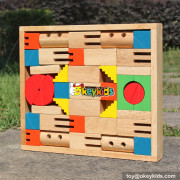 wholesale new design 40 pieces children's wooden building block high quality kids wooden building block with box W13A114