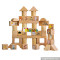 Wholesale 128 pcs wooden building blocks set toy customize baby wooden building blocks set toy W13B029