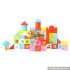 Wholesale 100 pcs kids wooden animals building bricks toy lovely wooden animals building bricks toy W13B037