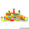 Wholesale 120 pcs animals pattern wooden kids construction toy funny wooden kids construction blocks toy W13B038